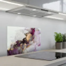 Marmer - Abstract - Goud - Paars keuken achterwand spatscherm klein -3d_schuin