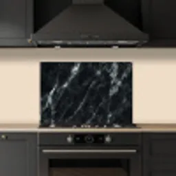 Marmer - Zwart - Luxe keuken achterwand spatscherm klein -sfeer1