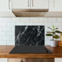 Marmer - Zwart - Luxe keuken achterwand spatscherm klein -sfeer2