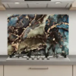 Marmer - Goud - Groen keuken achterwand spatscherm klein -3d_website