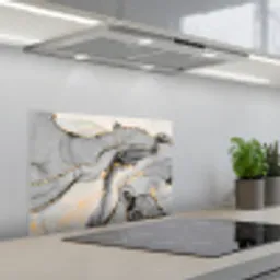 Marmer - Goud - Grijs keuken achterwand spatscherm klein -3d_schuin