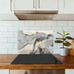 Marmer - Goud - Grijs keuken achterwand spatscherm klein -sfeer2