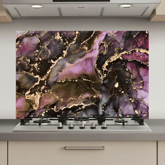 Marmer - Gold - Steen - Abstract keuken achterwand spatscherm klein -3d_website