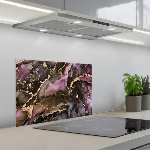 Marmer - Gold - Steen - Abstract keuken achterwand spatscherm klein -3d_schuin