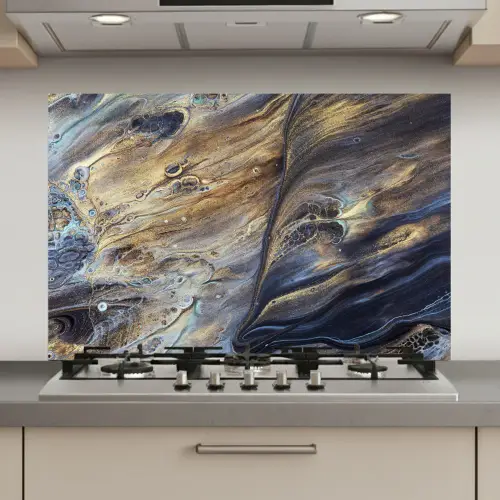 Marmer - Goud - Waterverf - Textuur - Marmerlook keuken achterwand spatscherm klein -3d_website
