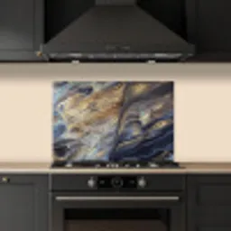 Marmer - Goud - Waterverf - Textuur - Marmerlook keuken achterwand spatscherm klein -sfeer1