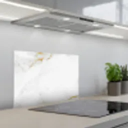 Marmer - Goud - Wit - Luxe keuken achterwand spatscherm klein -3d_schuin