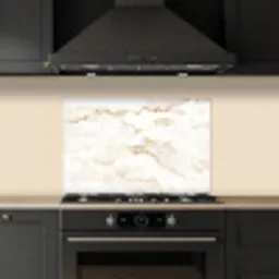 Marmer - Kalk - Goud - Luxe - Marmerlook - Wit keuken achterwand spatscherm klein -sfeer1