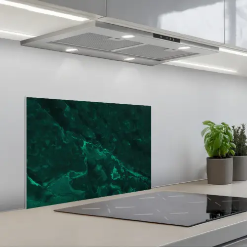Marmer - Kalk - Groen - Structuur - Marmerlook keuken achterwand spatscherm klein -3d_schuin