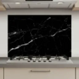 Marmer look - Zwart - Luxe keuken achterwand spatscherm klein -3d_website