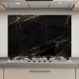 Marmer look - Luxe - Zwart - Goud keuken achterwand spatscherm klein -3d_website
