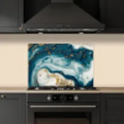 Marmer - Verf - Glitter - Goud keuken achterwand spatscherm klein -sfeer1
