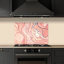 Marmer - Pastel - Roze - Blauw - Marmerlook - Abstract keuken achterwand spatscherm klein -sfeer1