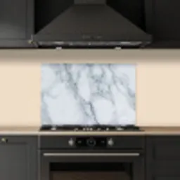 Marmer - Patroon - Gijs - Wit - Marmerlook - Luxe keuken achterwand spatscherm klein -sfeer1