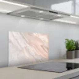 Marmer - Patroon - Pastel - Abstract - Marmerlook - Luxe keuken achterwand spatscherm klein -3d_schuin