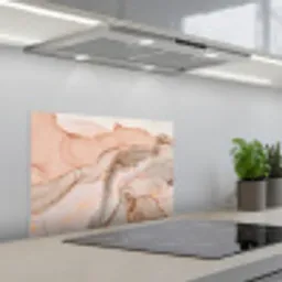Marmer - Roze - Rosé keuken achterwand spatscherm klein -3d_schuin