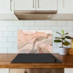 Marmer - Roze - Rosé keuken achterwand spatscherm klein -sfeer2