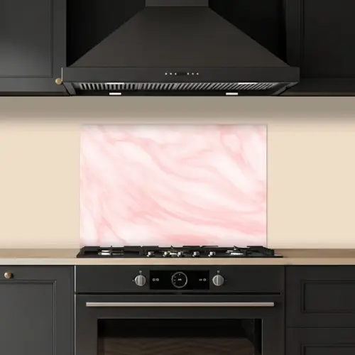 Marmer - Roze - Wit - Luxe - Marmerlook keuken achterwand spatscherm klein -sfeer1