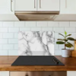 Marmer - Steen - Wit - Grijs - Zwart - Marmerlook keuken achterwand spatscherm klein -sfeer2