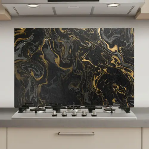 Marmer - Textuur - Grijs - Goud - Marmerlook - Luxe keuken achterwand spatscherm klein -3d_website
