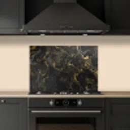 Marmer - Textuur - Grijs - Goud - Marmerlook - Luxe keuken achterwand spatscherm klein -sfeer1