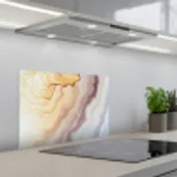 Marmer - Textuur - Zandsteen - Goud - Marmerlook keuken achterwand spatscherm klein -3d_schuin