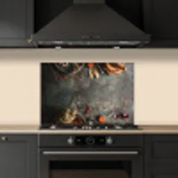 Marmer - Groente - Herfst - Pompoen - Rustiek - Kruiden keuken achterwand spatscherm klein -sfeer1
