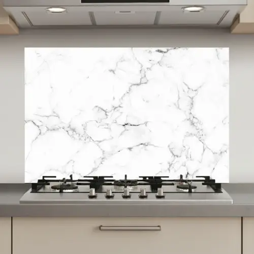 Marmer - Wit - Grijs - Luxe - Marmerlook - Structuur keuken achterwand spatscherm klein -3d_website