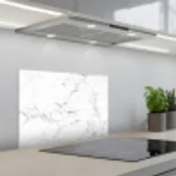 Marmer - Wit - Grijs - Luxe - Marmerlook - Structuur keuken achterwand spatscherm klein -3d_schuin