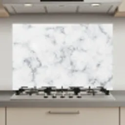 Marmer look - Wit - Grijs keuken achterwand spatscherm klein -3d_website