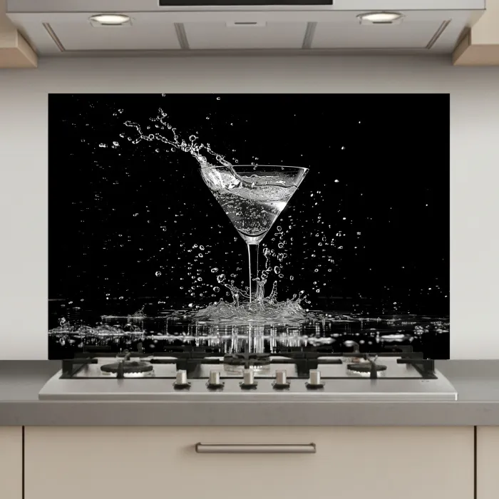 Martini - Spetters - Zwart - Glas keuken achterwand spatscherm klein -3d_website