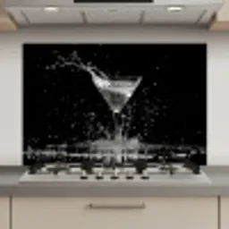 Martini - Spetters - Zwart - Glas keuken achterwand spatscherm klein -3d_website