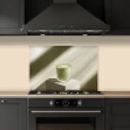 Matcha - Glas - Groen - Minimalistisch keuken achterwand spatscherm klein -sfeer1