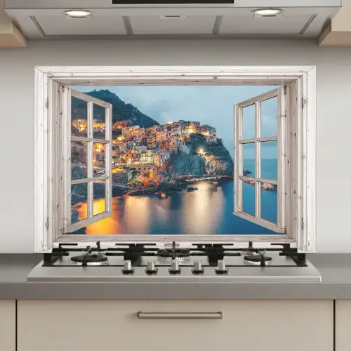Middellandse Zee Schoonheid bij Schemer keuken achterwand spatscherm klein -3d_website
