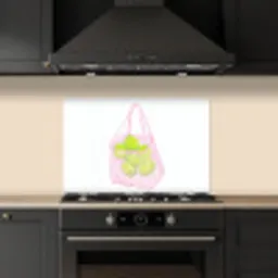 Netzakje - Roze - Illustratie - Limoenen keuken achterwand spatscherm klein -sfeer1