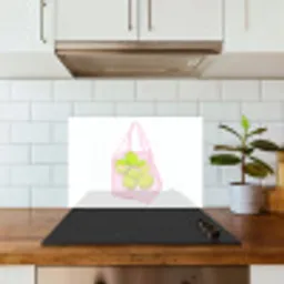 Netzakje - Roze - Illustratie - Limoenen keuken achterwand spatscherm klein -sfeer2