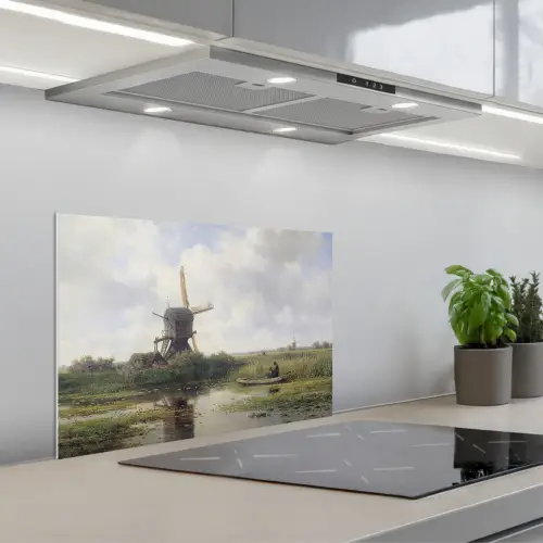Molen - Willem Roelofs - Oude meesters - Kunst keuken achterwand spatscherm klein -3d_schuin