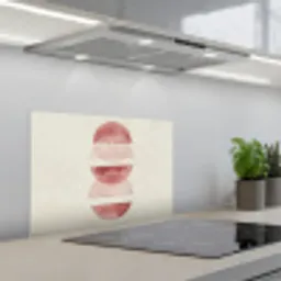 Minimalistisch - Cirkels - Roze keuken achterwand spatscherm klein -3d_schuin