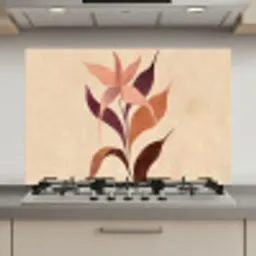 Minimalistisch - Bloem - Bladeren - Beige keuken achterwand spatscherm klein -3d_website