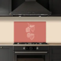 Minimalistisch - Illustratie - Aardbei - Tak keuken achterwand spatscherm klein -sfeer1