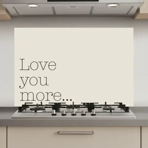Minimalistisch - Love - Beige keuken achterwand spatscherm klein -3d_website