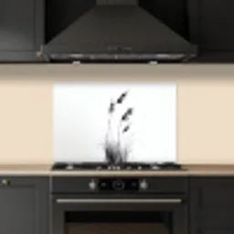 Minimalistisch - Stelen - Wit keuken achterwand spatscherm klein -sfeer1