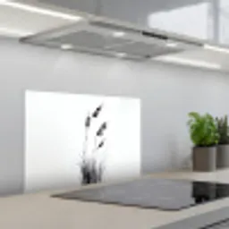 Minimalistisch - Stelen - Wit keuken achterwand spatscherm klein -3d_schuin