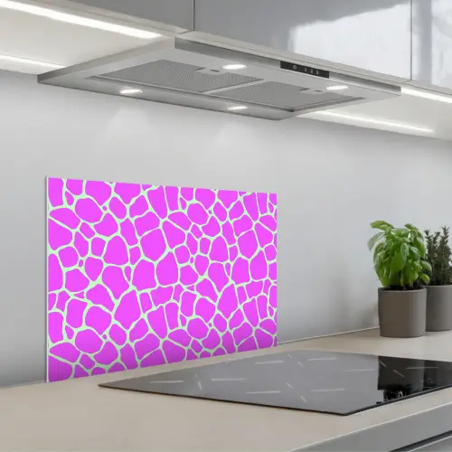 Mintgroen - Roze - Vlekken - Patroon keuken achterwand spatscherm klein 900 -3d_schuin