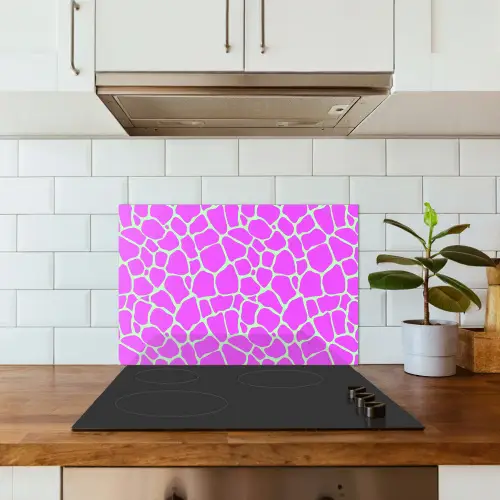 Mintgroen - Roze - Vlekken - Patroon keuken achterwand spatscherm klein 900 -sfeer2