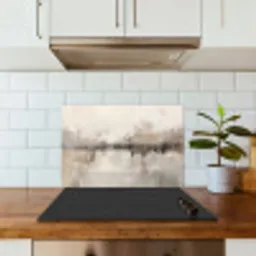 Moderne kunst - Abstract - Beige keuken achterwand spatscherm klein -sfeer2