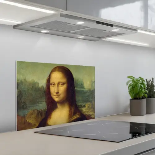 Mona Lisa - Leonardo da Vinci keuken achterwand spatscherm klein -3d_schuin