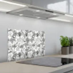 Aap - Oerwoud - Abstract - Grijs keuken achterwand spatscherm klein 900 -3d_schuin