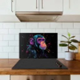 Aap - Verf - Neon - Kleur keuken achterwand spatscherm klein -sfeer2