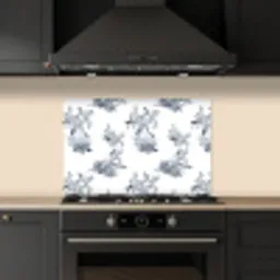 Aap - Palmboom - Blauw keuken achterwand spatscherm klein 900 -sfeer1